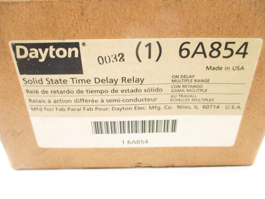 DAYTON 6A854 120/240VAC 10A .05SEC-999MIN NSMP