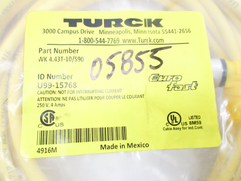 TURCK WK4.43T-10/S90 U99-15768 NSMP