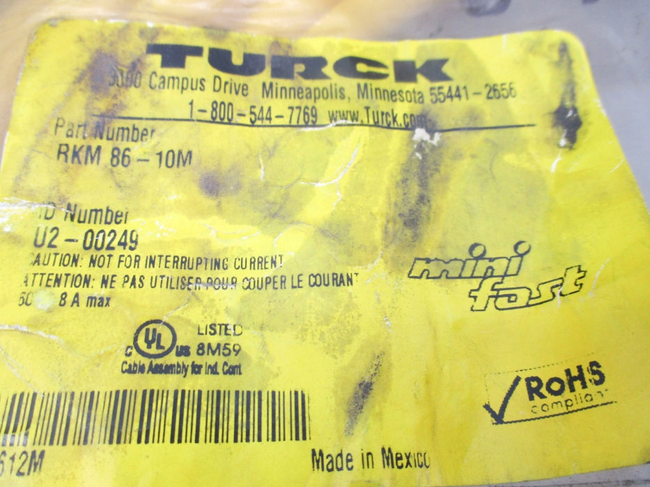 TURCK RKM86-10M U2-00249 NSMP