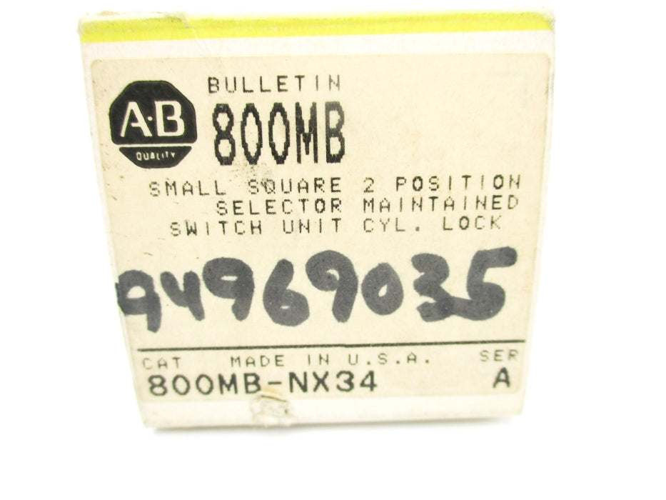 INDUSTRIAL SPARE PART 800MB-NX34 SER. A (BK/YL) NSMP