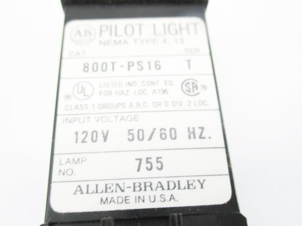 ALLEN BRADLEY 800T-PS16 SER. T 120V (AS PICTURED) NSNP