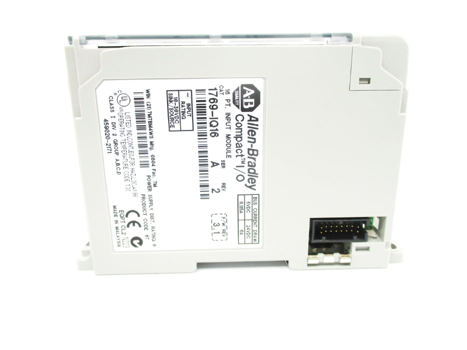 ALLEN BRADLEY 1769-IQ16 SER. A F/W 3.1 10-30VDC REV. 2 NSMP