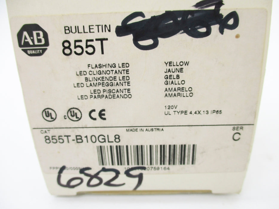 ALLEN BRADLEY 855T-B10GL8 SER. C (WH) NSMP