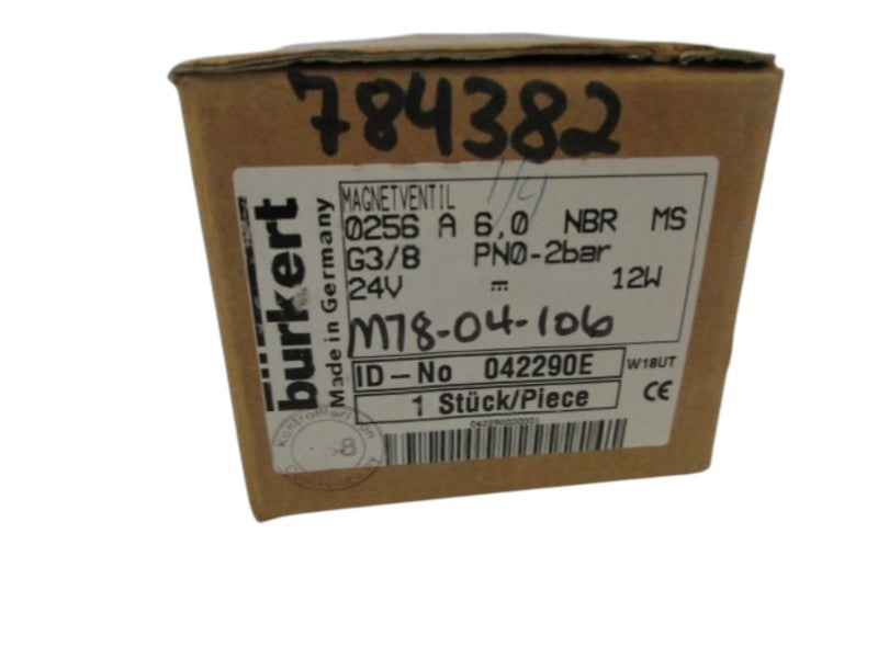 BURKERT 0256 A 6.0 G3/8 PN0-2BAR SOLENOID VALVE NSMP