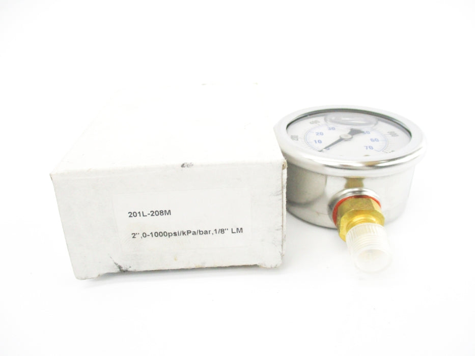 GAUGE 201L-208M 0-1000PSI NSMP
