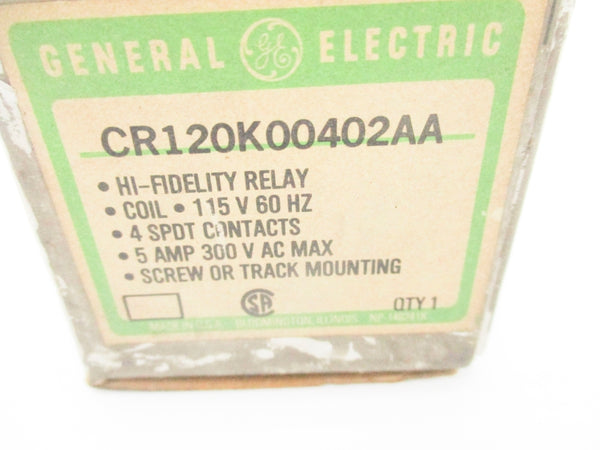 GENERAL ELCETRIC CR120K00402AA 115V 5A NSMP