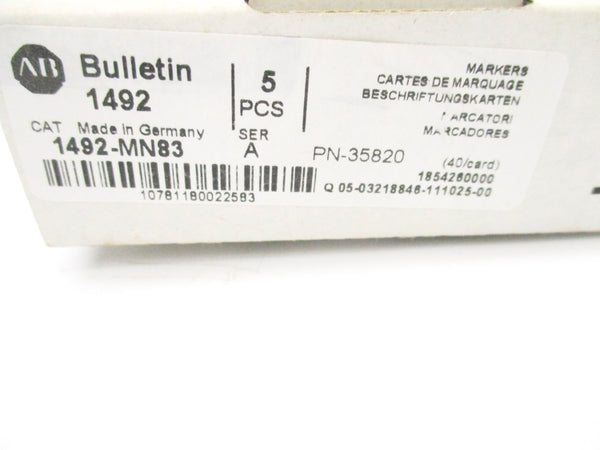 ALLEN BRADLEY 1492-MN83 SER. A (PKG OF 5) (WH)NSMP