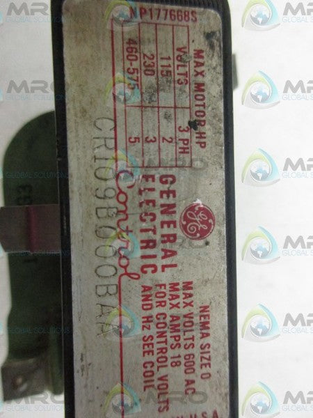 GENERAL ELECTRIC CR109B000BAA CONTACTOR UNMP