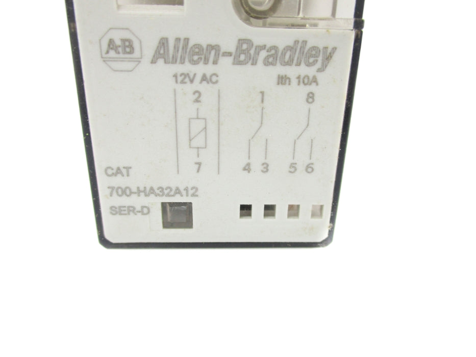 ALLEN BRADLEY 700-HA32A12 SER. D 12VAC 10A UNMP
