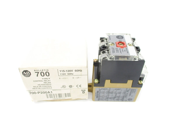 ALLEN BRADLEY 700-P200A1 SER. D 110/115-120V 10A (WH) NSMP