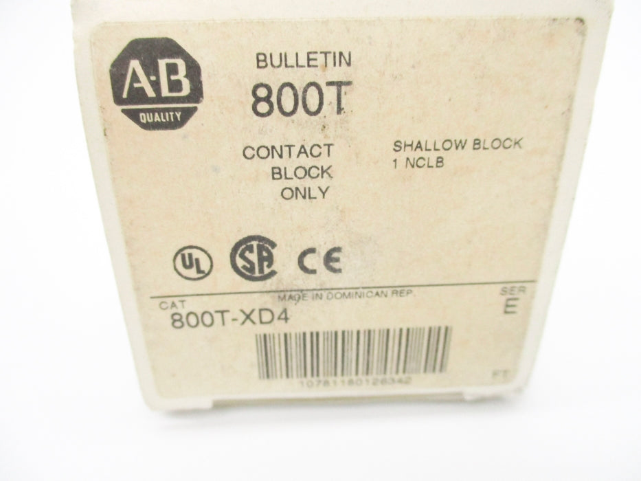 INDUSTRIAL SPARE PART 800T-XD4 SER. E (WH) NSMP