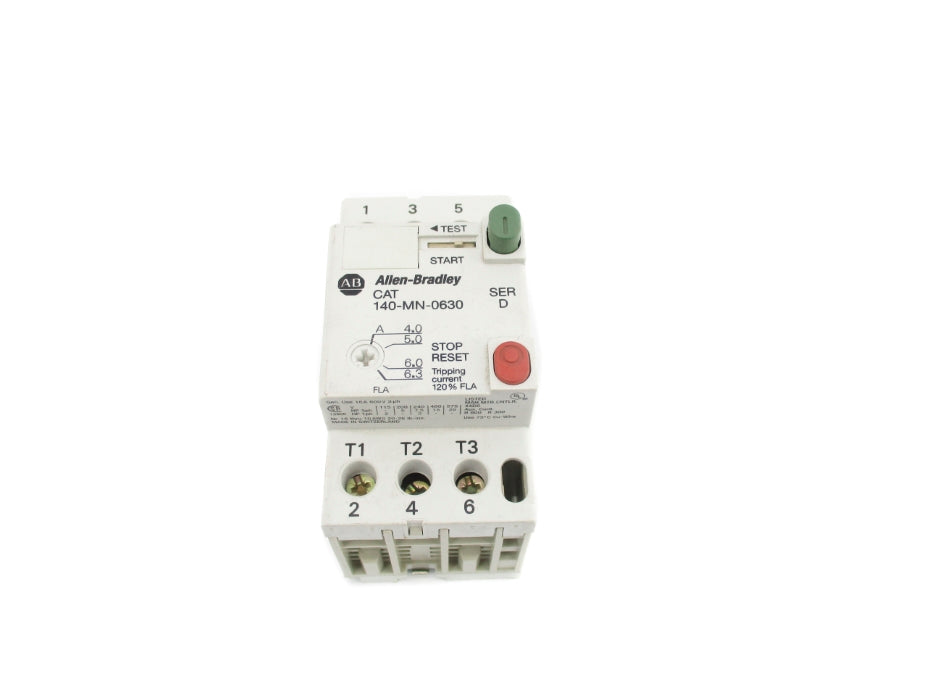ALLEN BRADLEY 140-MN-0630 SER. D 600V 4.0-6.3A NSNP