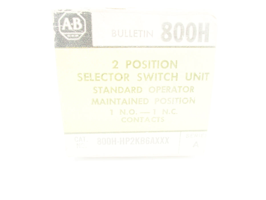 ALLEN BRADLEY 800H-HP2KB6AXXX SER. A (BK/YL) NSMP
