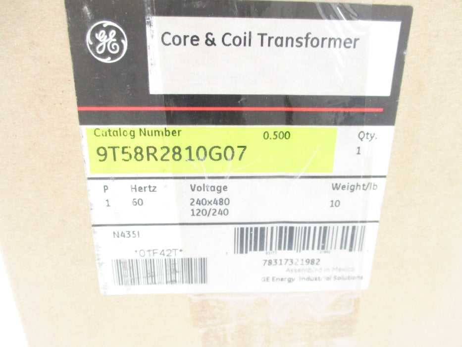 GENERAL ELECTRIC 9T58R2810G07 0.500KVA NSMP