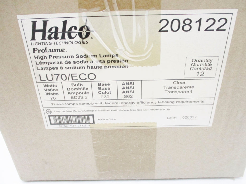 HALCO LU70/ECO 208122 (PKG OF 12) NSMP