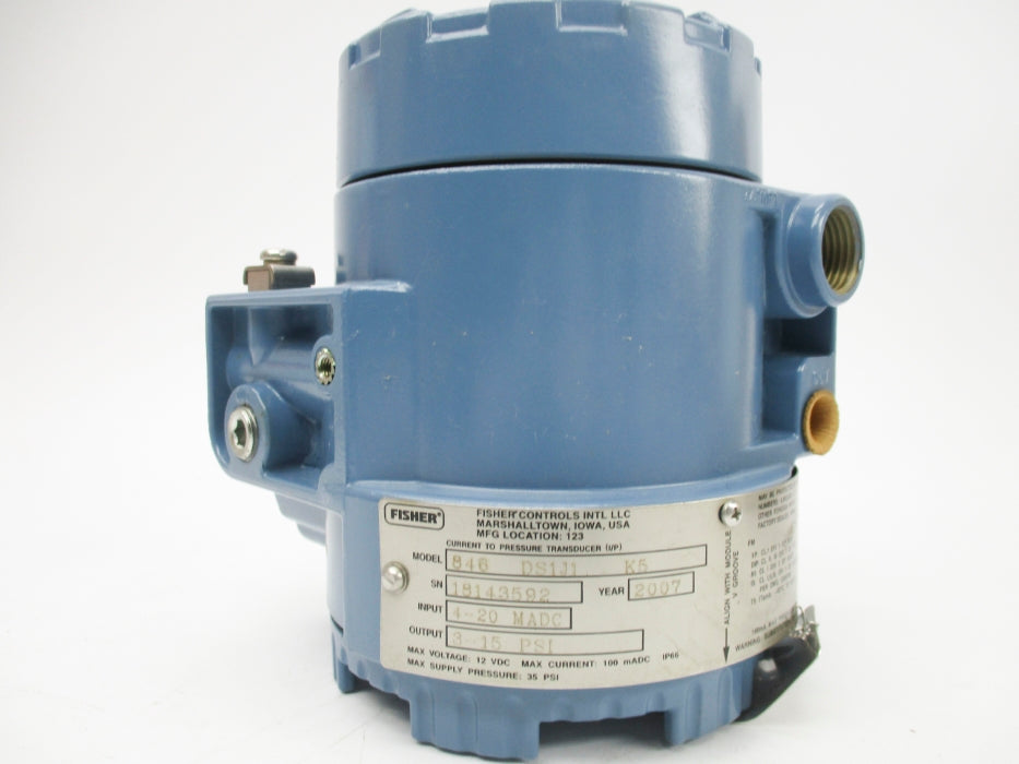 FISHER 846-DS1J1K5 12VDC 3-15PSI NSMP