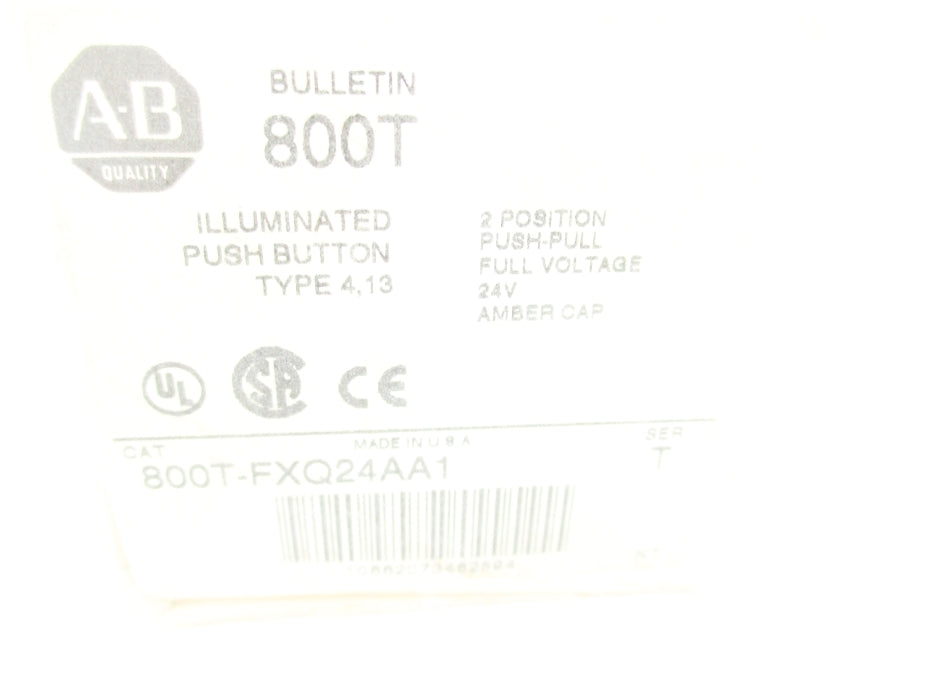 ALLEN BRADLEY 800T-FXQ24AA1 SER. T (WH) NSMP