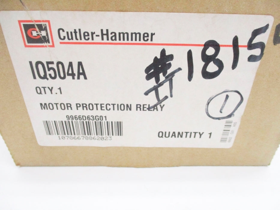 CUTLER HAMMER IQ504A 9966D63G01 110/120V 226A NSMP