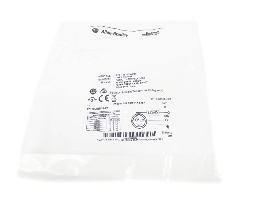 INDUSTRIAL SPARE PART 871TM-B5N18-R3 SER. B 20-250VAC/DC NSMP