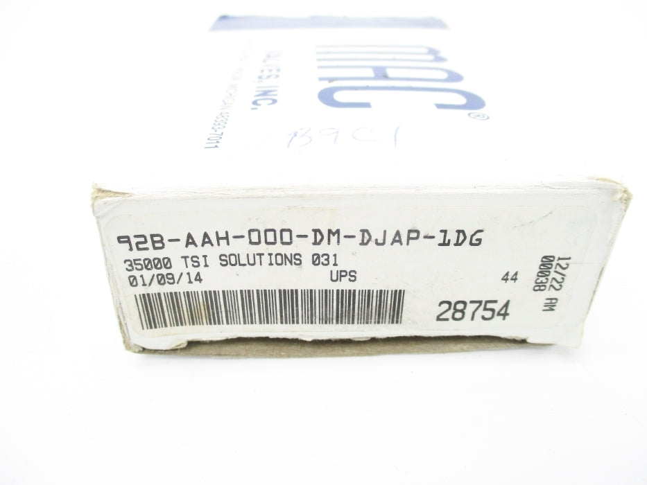 MAC 92B-AAH-000-DM-DJAP-1DG 110/120V 20-120PSI NSMP