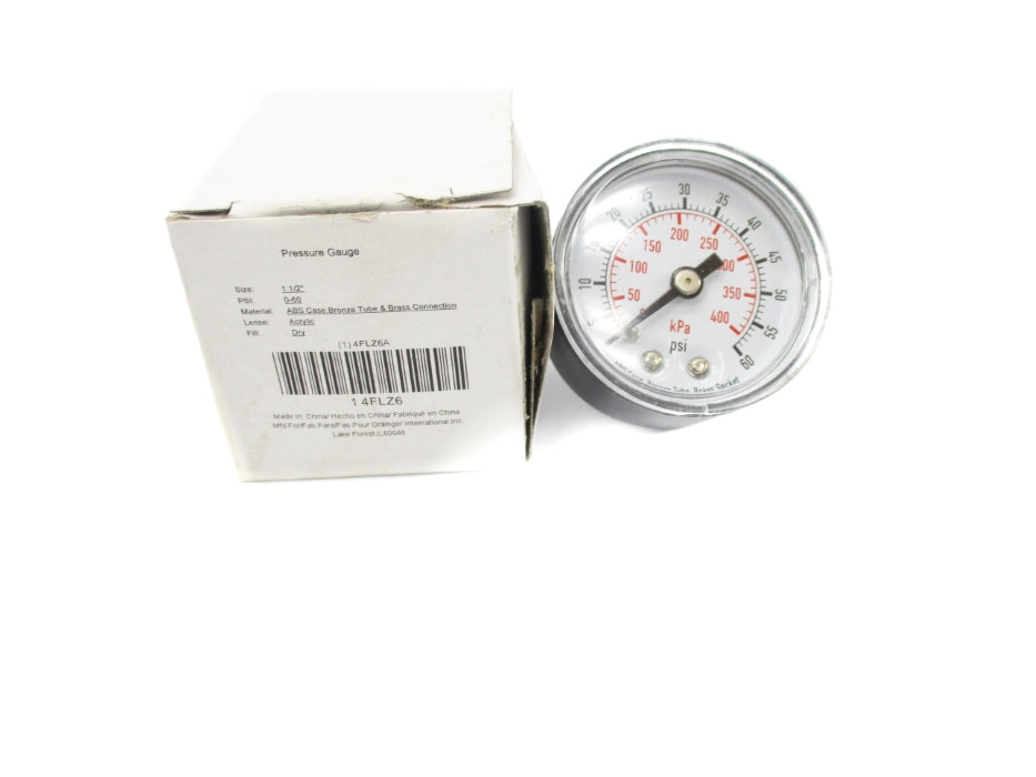 GRAINGER 4FLZ6 0-60PSI NSMP