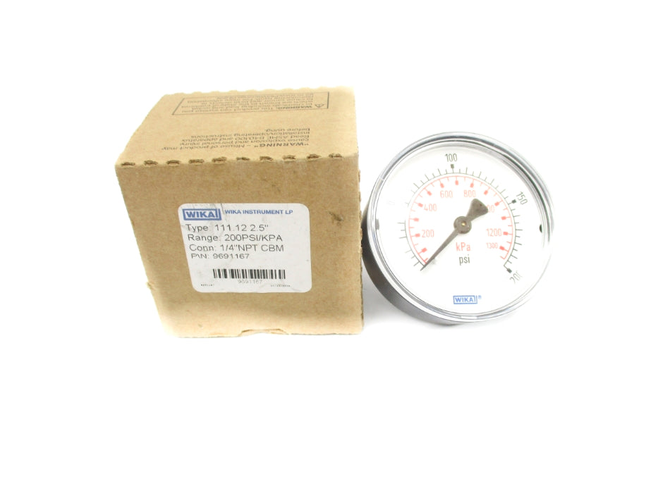 WIKA 9691167 111.122.5" 0-200PSI NSMP