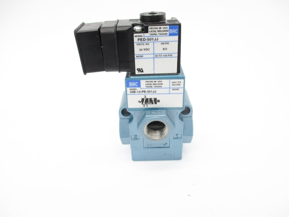 MAC 55B-12-PE-501JJ 24VDC 30-150PSI NSMP