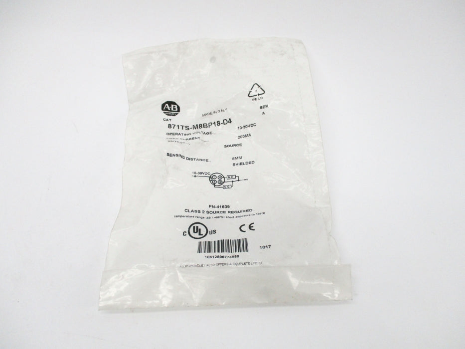 ALLEN BRADLEY 871TS-M8BP18-D4 SER. A 10-30VDC NSMP