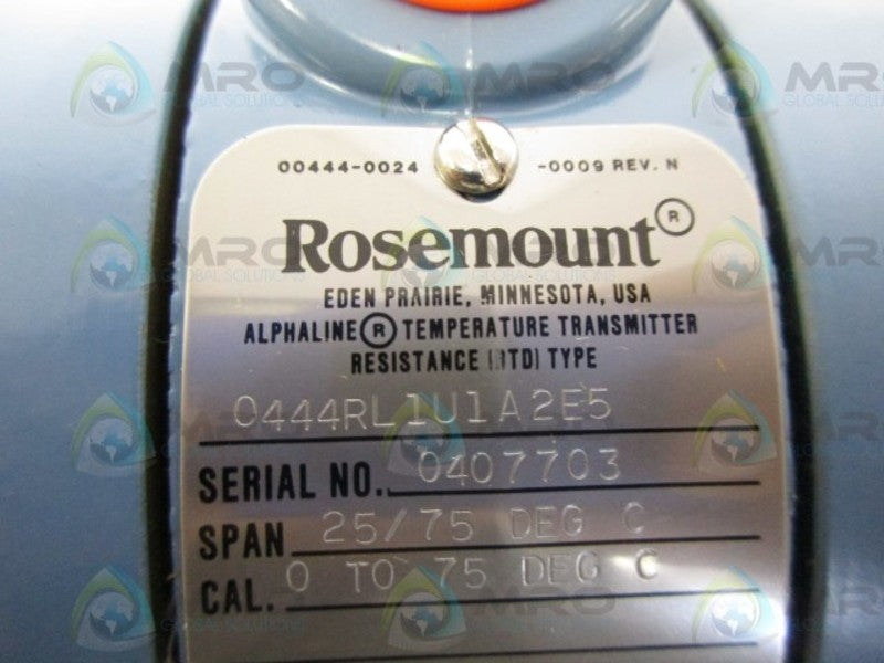 ROSEMOUNT 0444RL1U1A2E5 ALPHALINE TEMPERATURE TRANSMITTER NSMP
