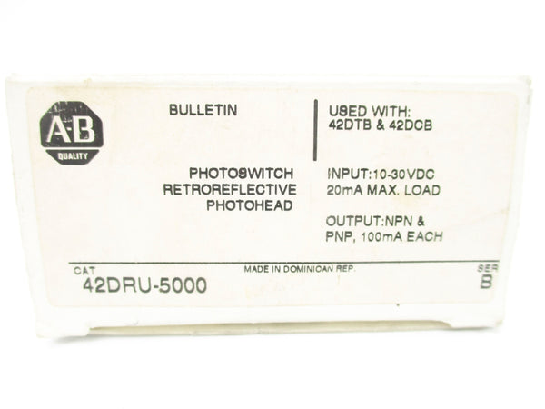 ALLEN BRADLEY 42DRU-5000 SER. B 10-30VDC (WH) NSMP