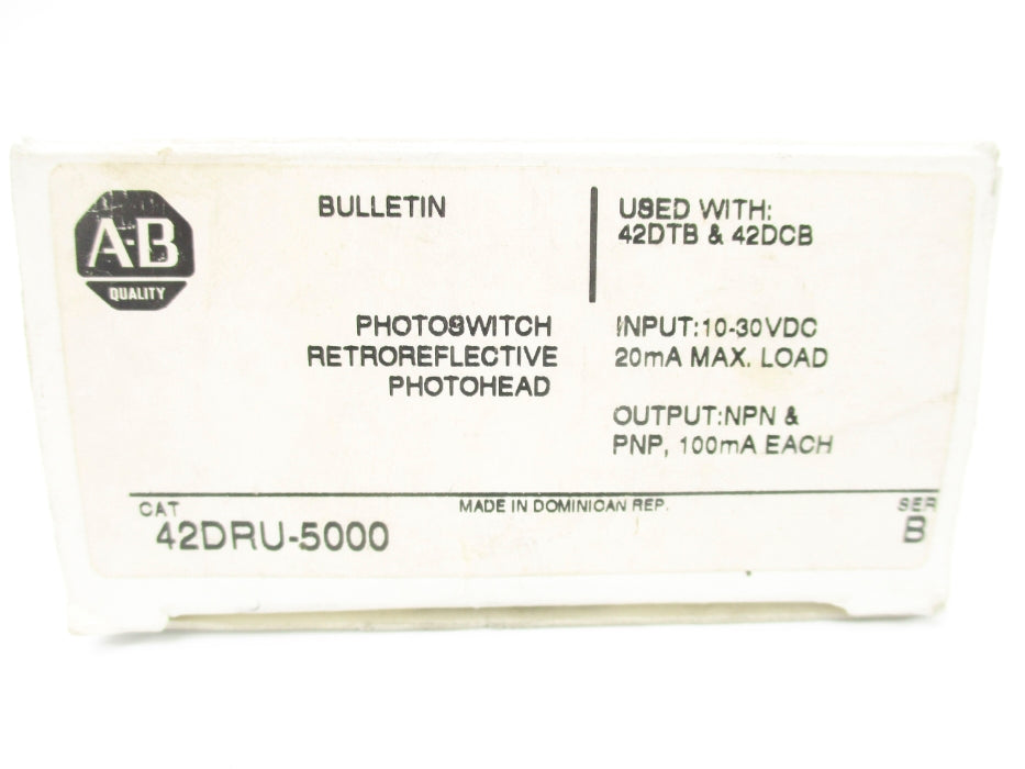 ALLEN BRADLEY 42DRU-5000 SER. B 10-30VDC (WH) NSMP
