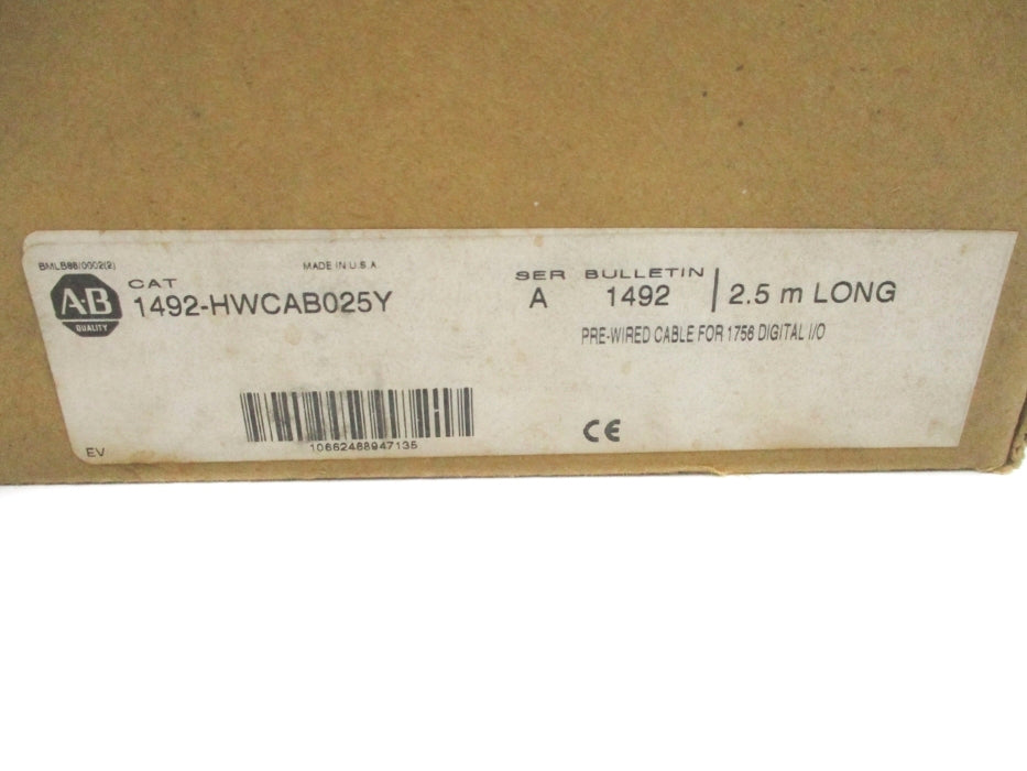 ALLEN BRADLEY 1492-HWCAB025Y SER. A (BR/WH) NSMP