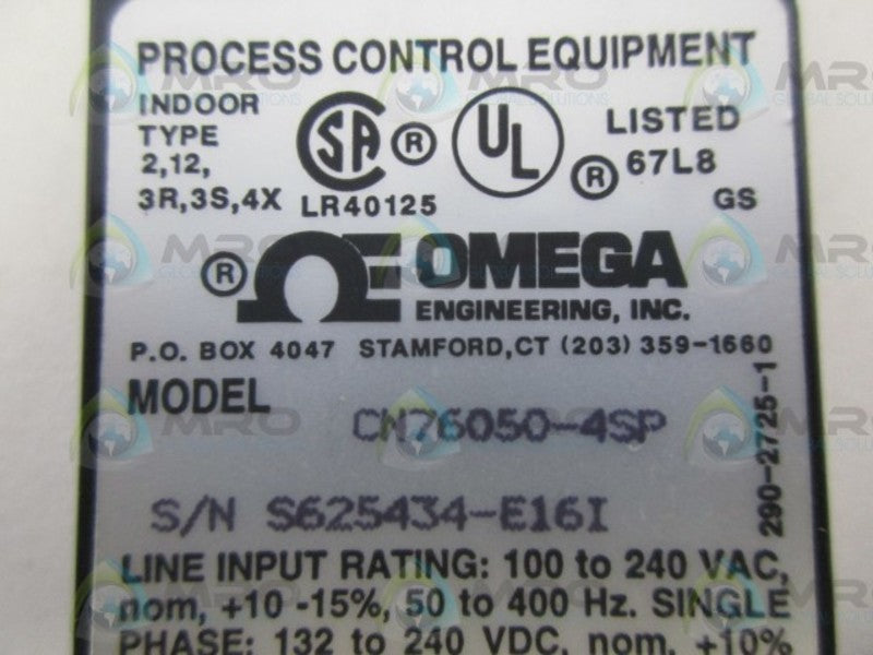 OMEGA CN76050-4SP TEMPERTURE CONTROLLER NSMP