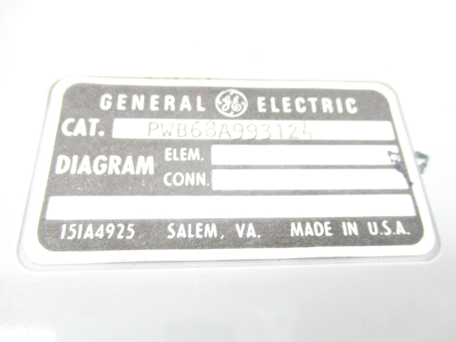 GENERAL ELECTRIC PWB68A993124 UNMP