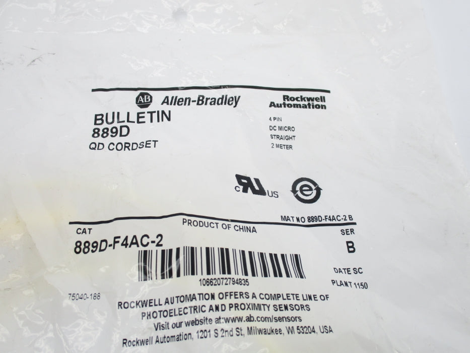 ALLEN BRADLEY 889D-F4AC-2 SER. B NSMP