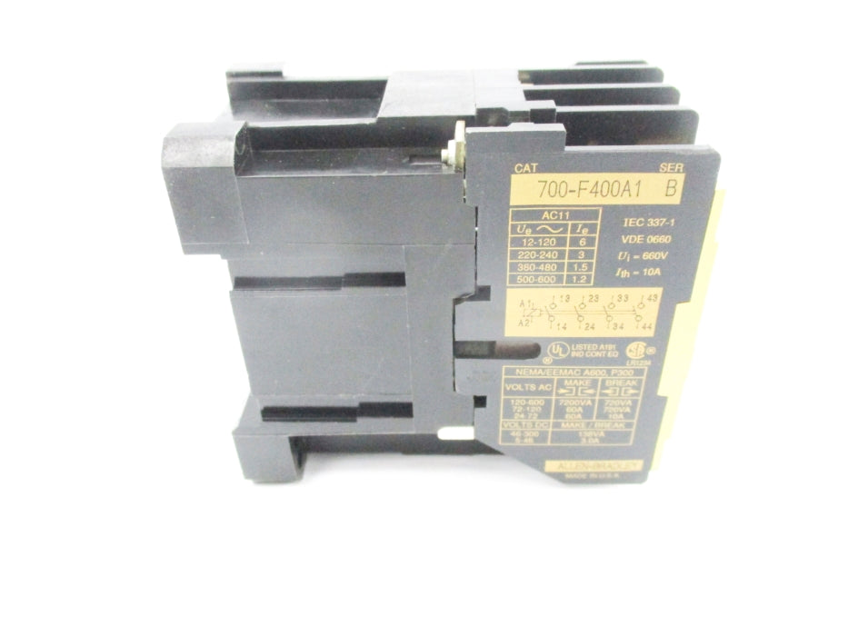 INDUSTRIAL SPARE PART 700-F400A1 SER. B 110/120V 10A (BK/YL) NSMP
