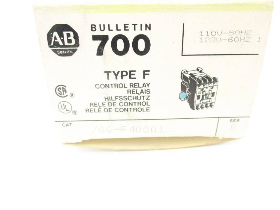 INDUSTRIAL SPARE PART 700-F400A1 SER. B 110/120V 10A (BK/YL) NSMP