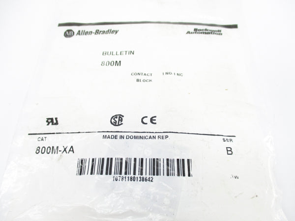 ALLEN BRADLEY 800M-XA SER. B NSMP