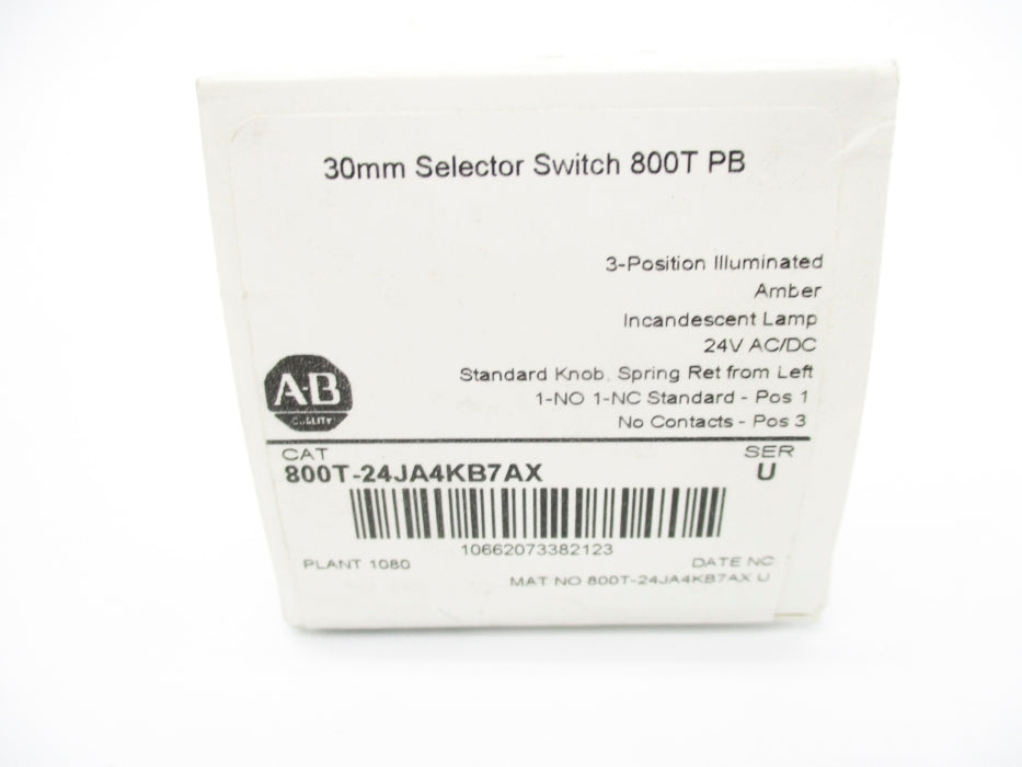 ALLEN BRADLEY 800T-24JA4KB7AX SER. U (WH) NSMP