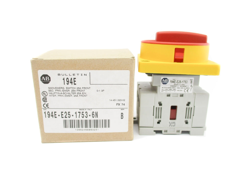 INDUSTRIAL SPARE PART 194E-E25-1753-6N SER. B 690V 25A (BR/WH) NSMP