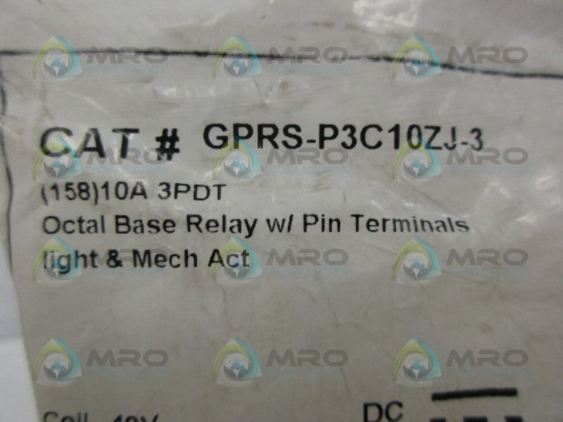 C3CONTROLS GPRS-P3C10ZJ-3 OCTAL BASE RELAY NSMP