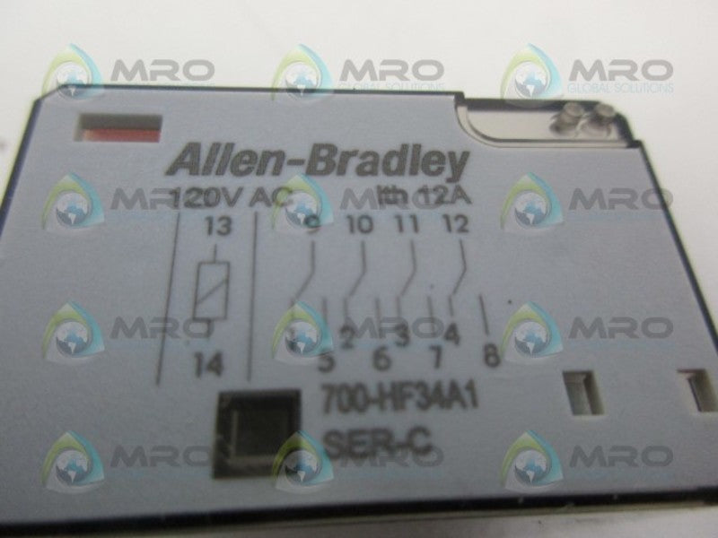 ALLEN BRADLEY 700-HF34A1 SER.C RELAY UNMP