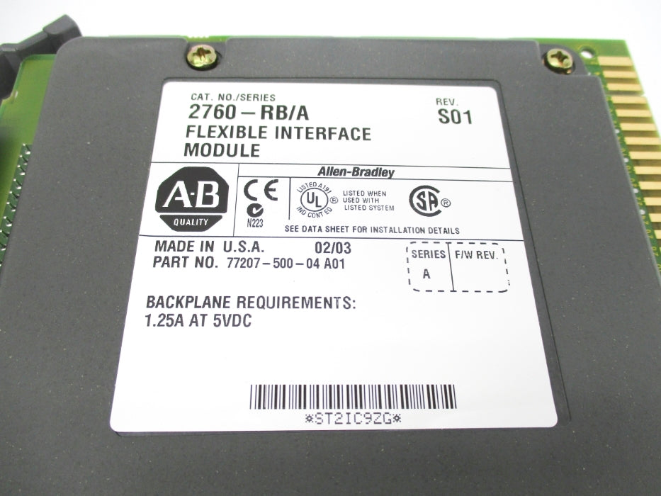 INDUSTRIAL SPARE PART 2760-RB SER. A UNMP