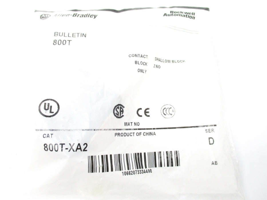 INDUSTRIAL SPARE PART 800T-XA2 SER. D NSMP