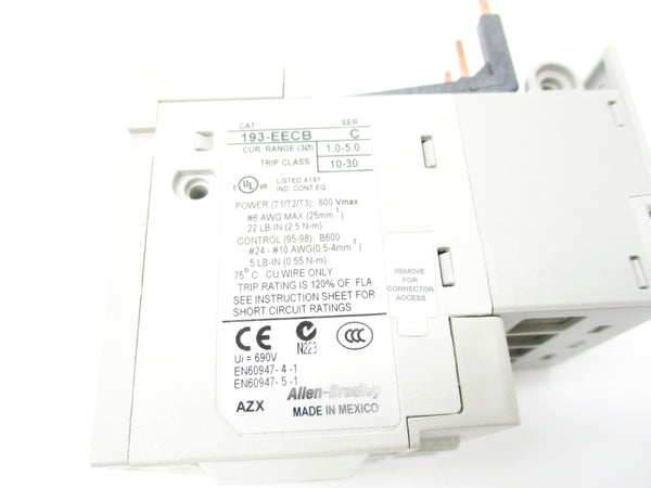 ALLEN BRADLEY 193-EECB SER. C 600V 1.0-5.0A UNMP