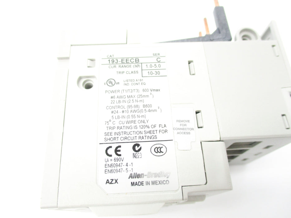 ALLEN BRADLEY 193-EECB SER. C 600V 1.0-5.0A UNMP