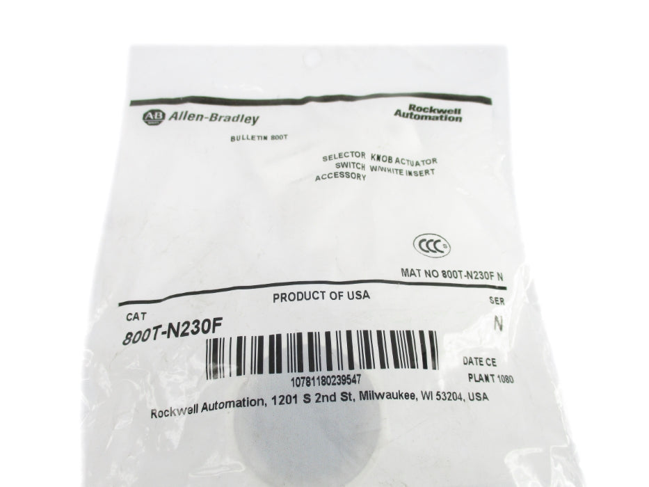 ALLEN BRADLEY 800T-N230F SER. N NSMP