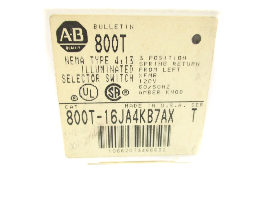 INDUSTRIAL SPARE PART 800T-16JA4KB7AX SER. T 120V (BK/YL) NSMP