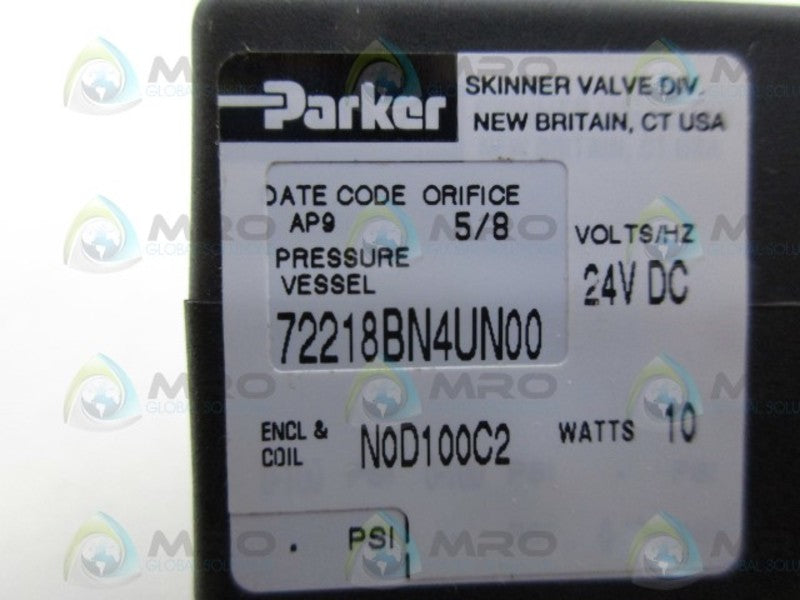 PARKER 72218BN4UN00N0D100C2 SOLENOID VALVE NSMP