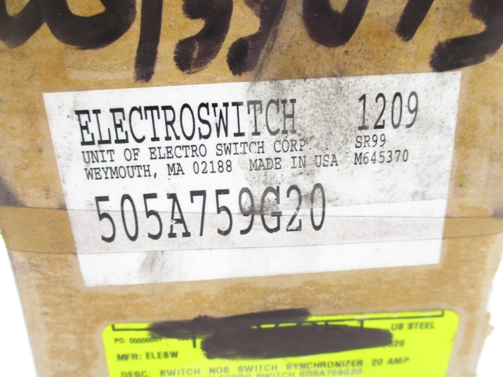 ELECTROSWITCH 505A759G20 NSMP